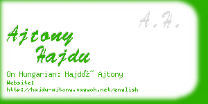 ajtony hajdu business card